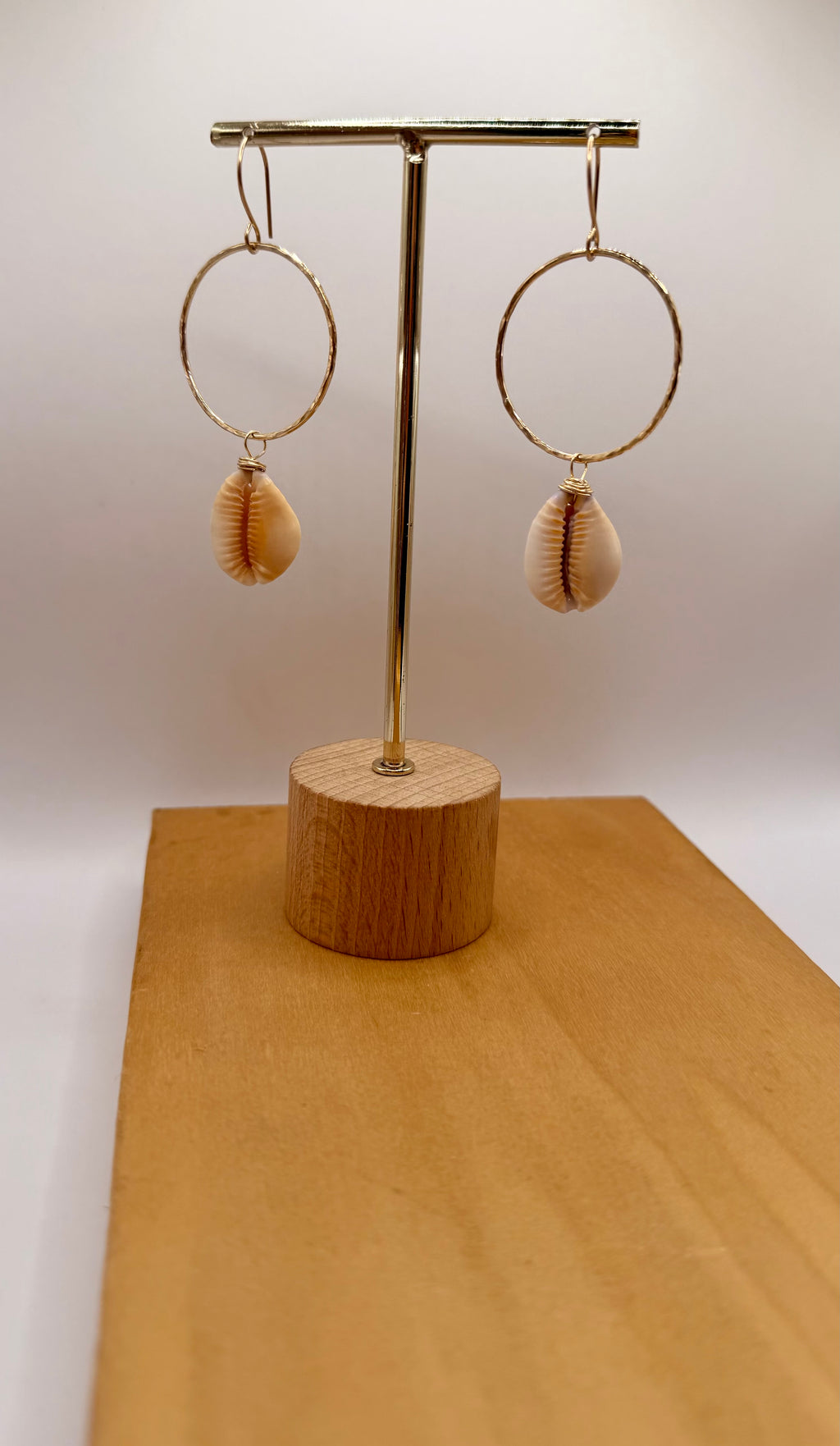 Honey Cowrie GF Hoops