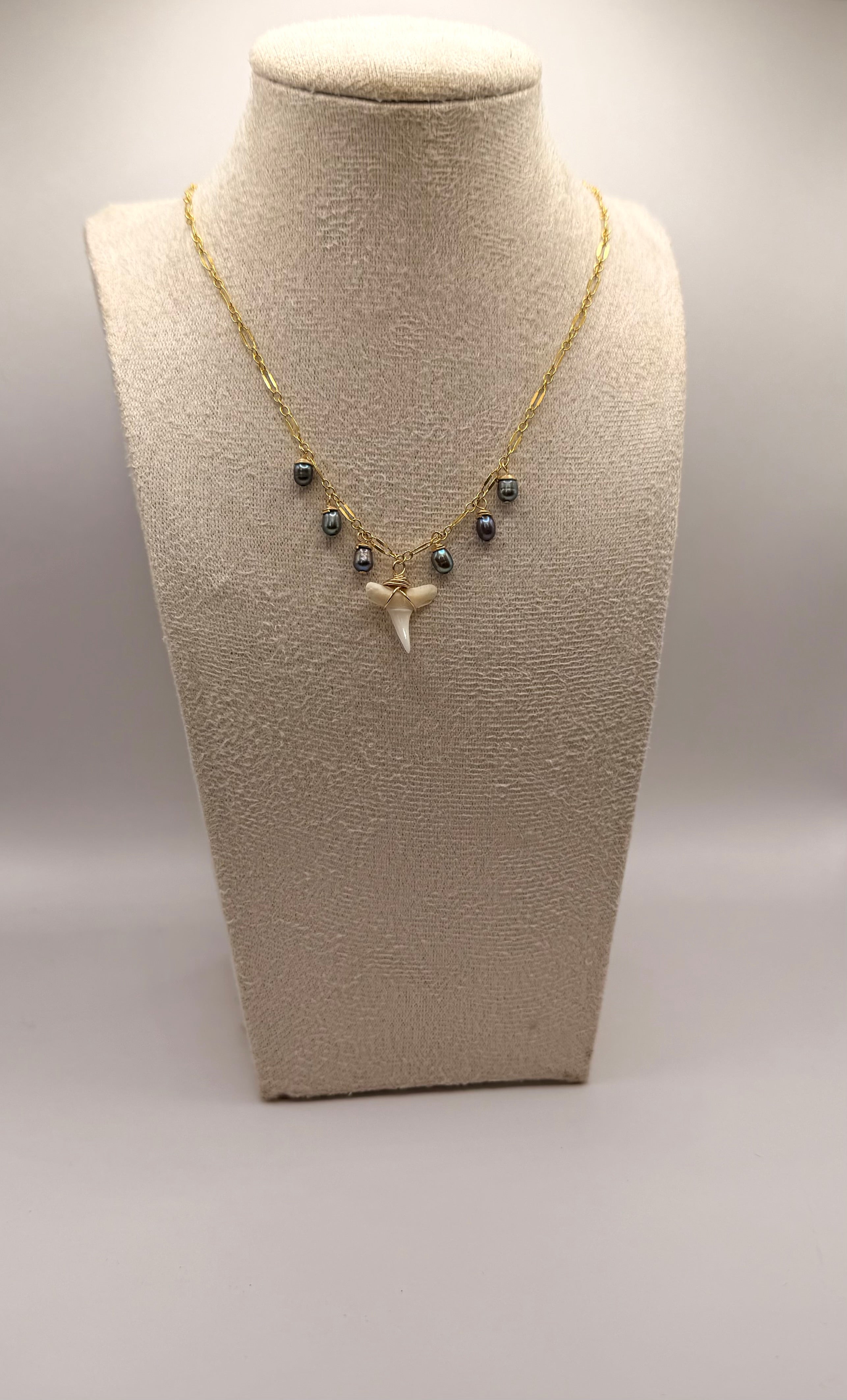 Shark Tooth Keshi Necklace
