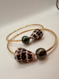 Tahitian Pearl w/ Hebrew bangle -size 8