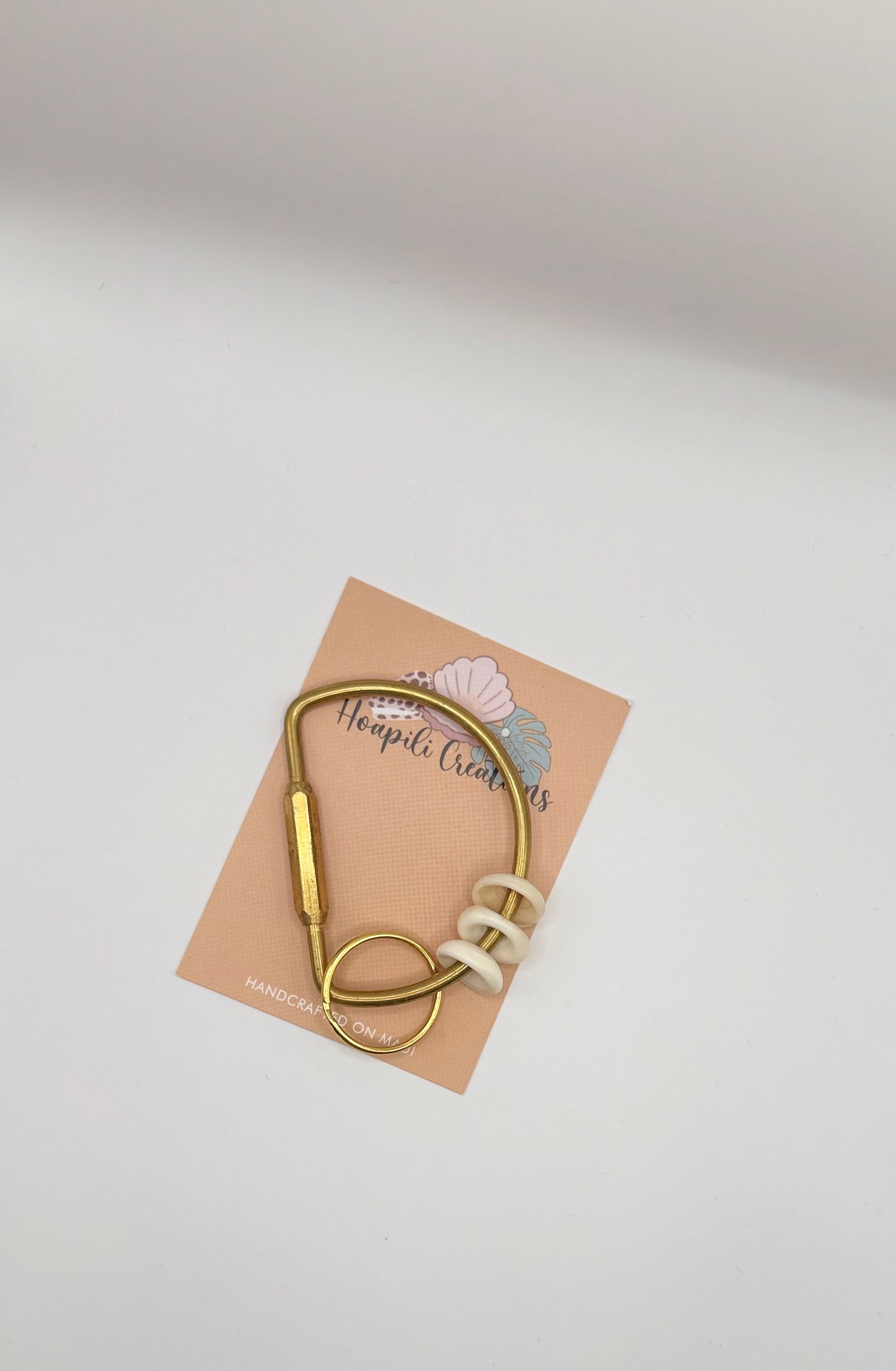 Puka Shell carabiner Keychain
