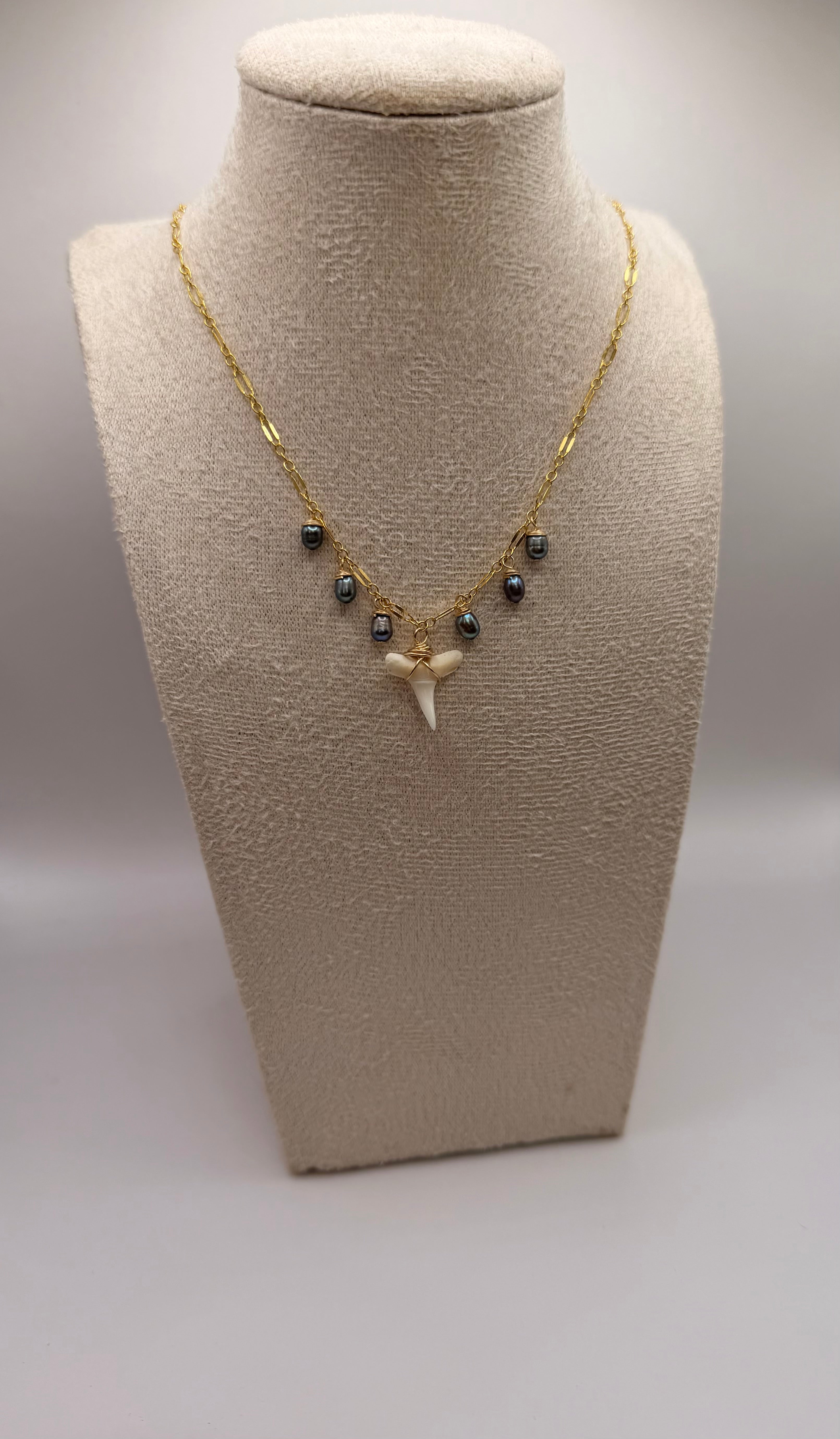 Shark Tooth Keshi Necklace