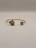 Tahitian Pearl & Drupe Cuff size 6.5